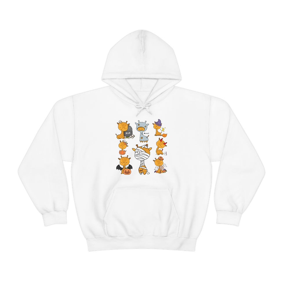 Thumbnail: Giraffe Halloween Party Pattern: Unisex Heavy Blend™ Hooded Sweatshirt