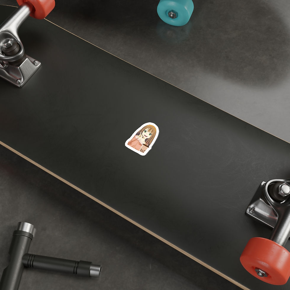 Thumbnail: Girl With Her Boba: Die-Cut Stickers