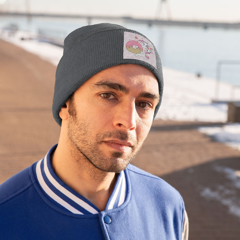 Thumbnail: Cute unicorn happiness: Knit Beanie