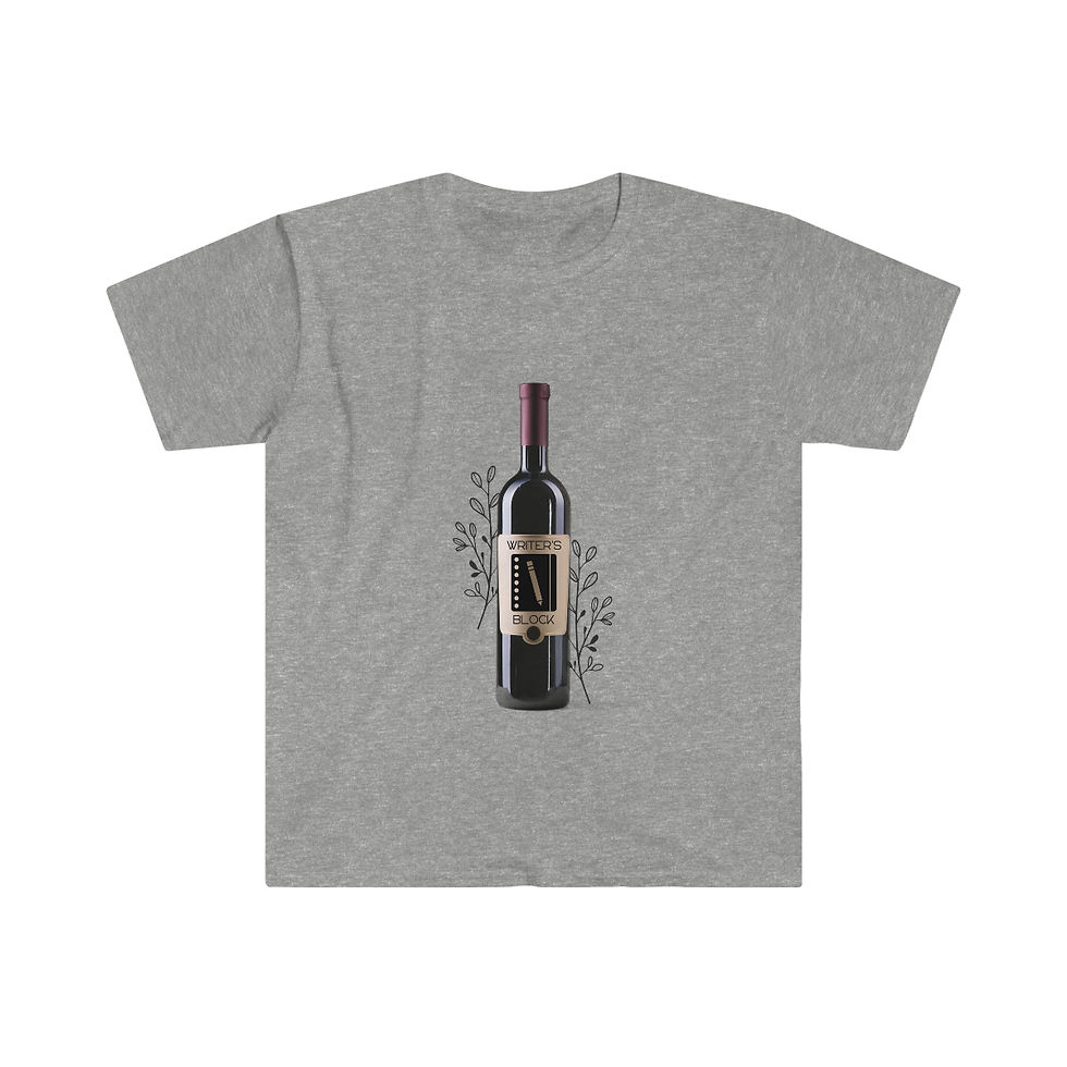 Thumbnail: Writer's Block Wine Label Unisex Softstyle T-Shirt