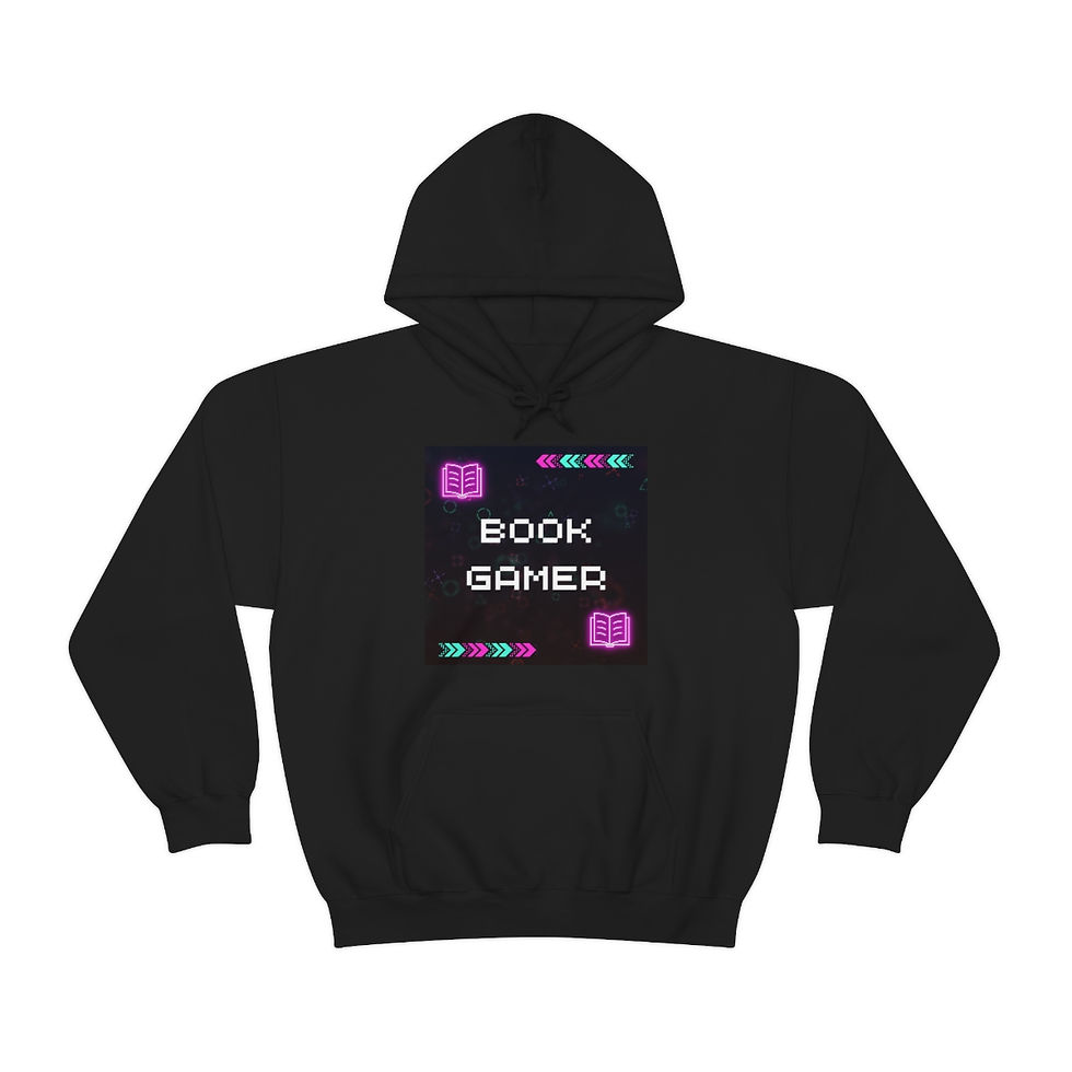 Thumbnail: Book Gamer, Pink and Purple Retro: Unisex Heavy Blend™ Hooded Sweatshirt