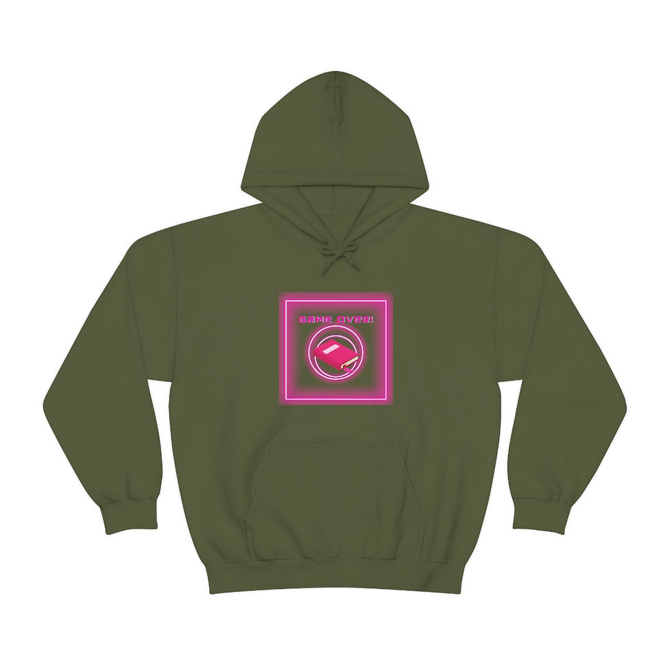 Thumbnail: Pink Square Game Over: Unisex Heavy Blend™ Hooded Sweatshirt