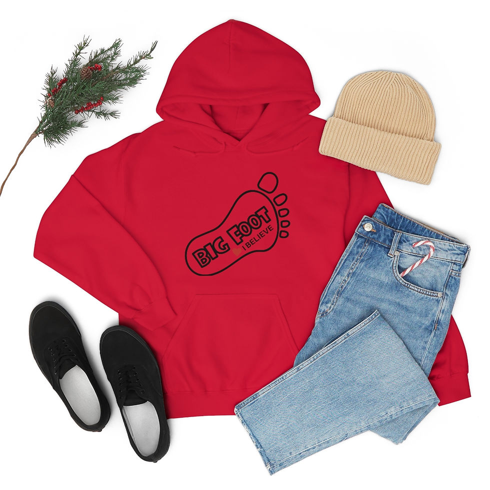 Thumbnail: Big Foot With Toes, "I Believe!": Unisex Heavy Blend™ Hooded Sweatshirt