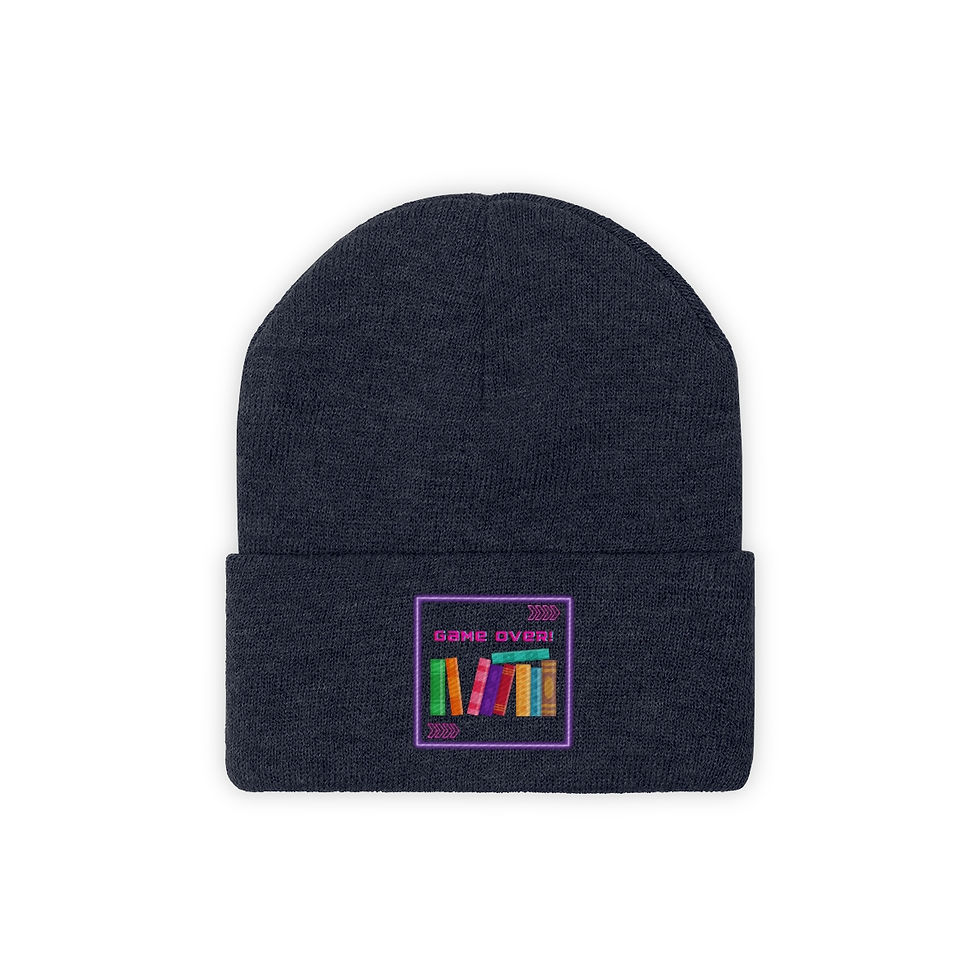 Thumbnail: Game Over Book Stack: Knit Beanie