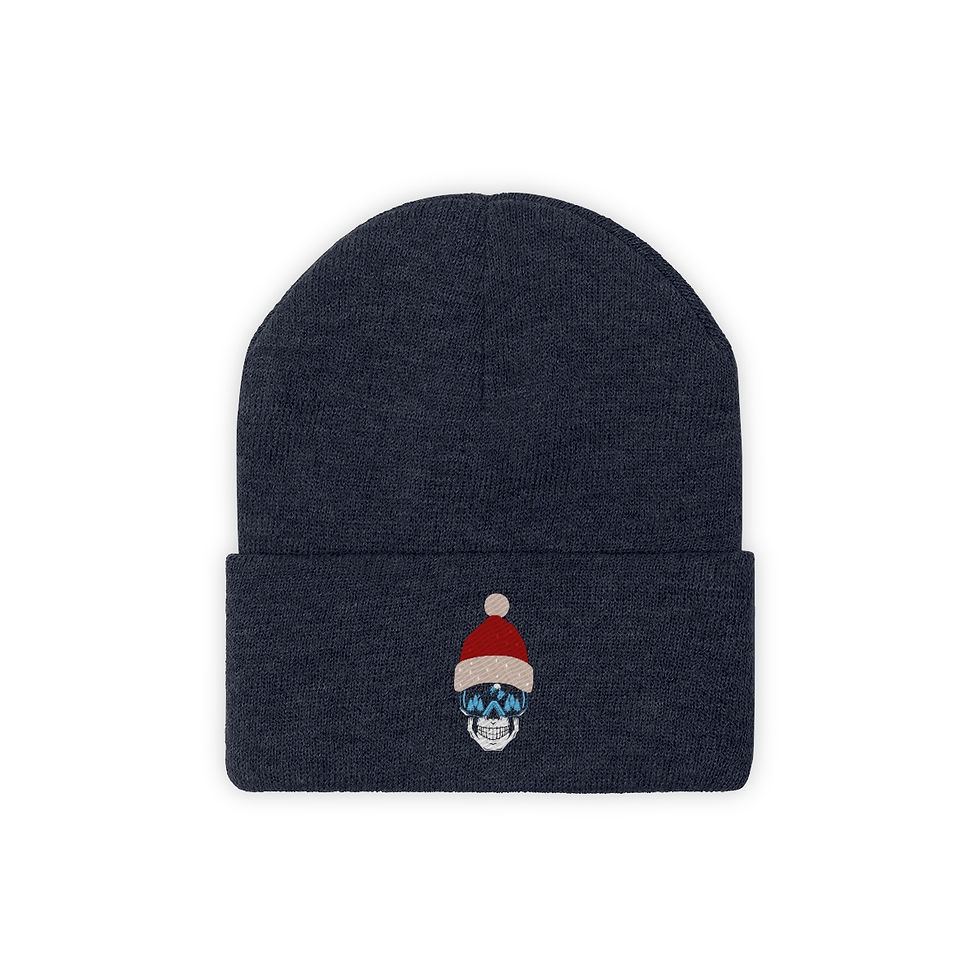 Thumbnail: Ski Skull With Multi-Colored Hat: Knit Beanie