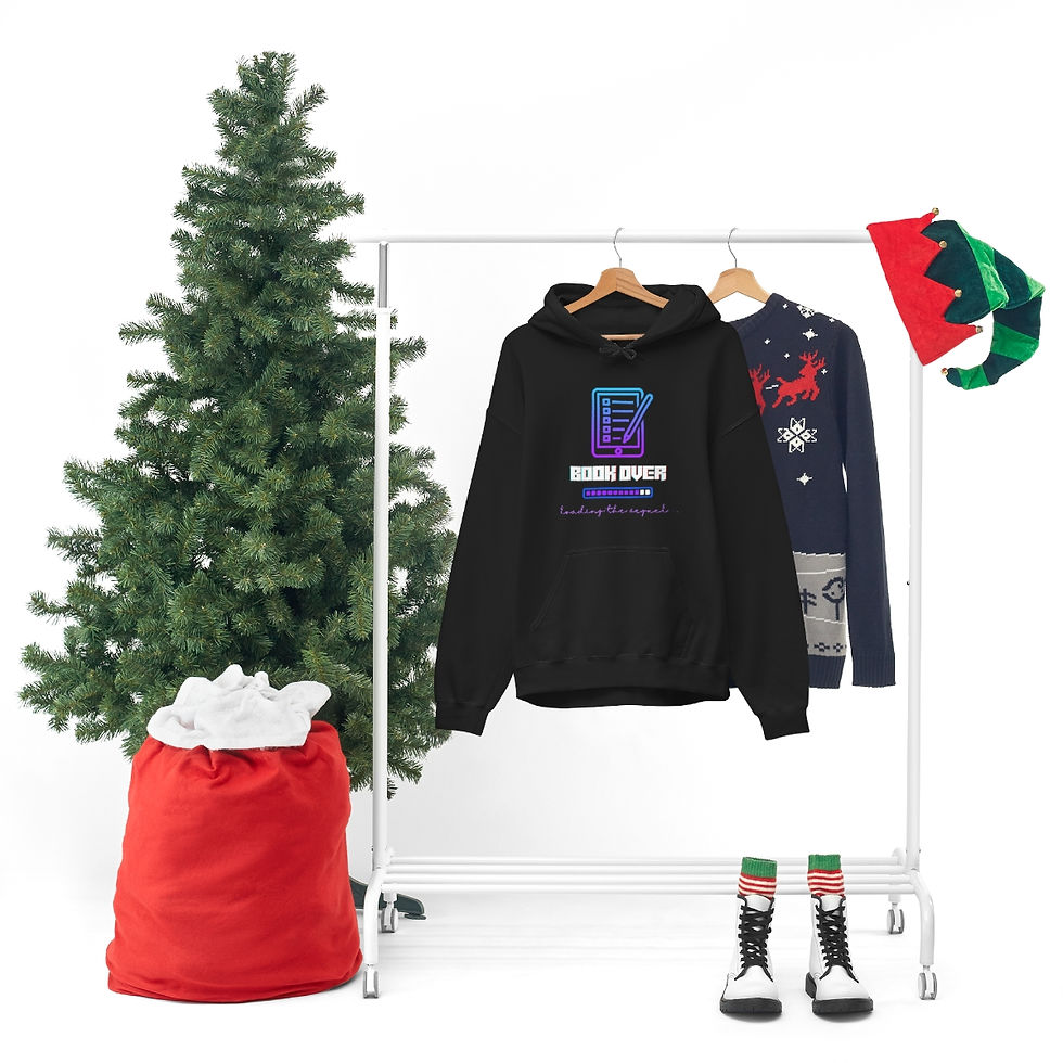 Thumbnail: Book Over, Loading the Sequel Purple. Unisex Heavy Blend™ Hooded Sweatshirt