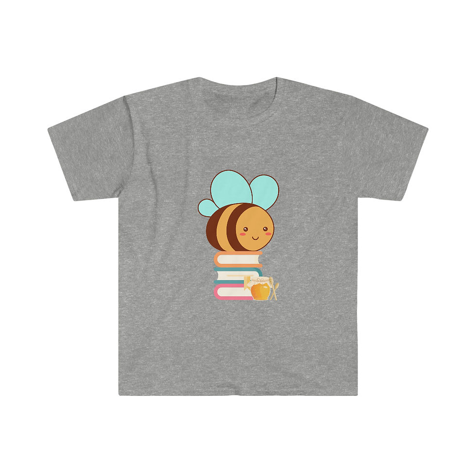 Thumbnail: Bee in your Bookstack: Unisex Softstyle T-Shirt