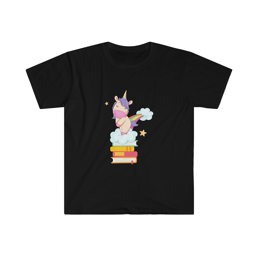Thumbnail: Unitoot on a bookstack! Unisex Softstyle T-Shirt