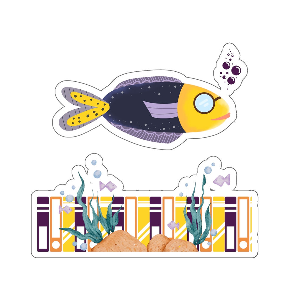 Thumbnail: Crazy Clown Fish 3: Die-Cut Stickers