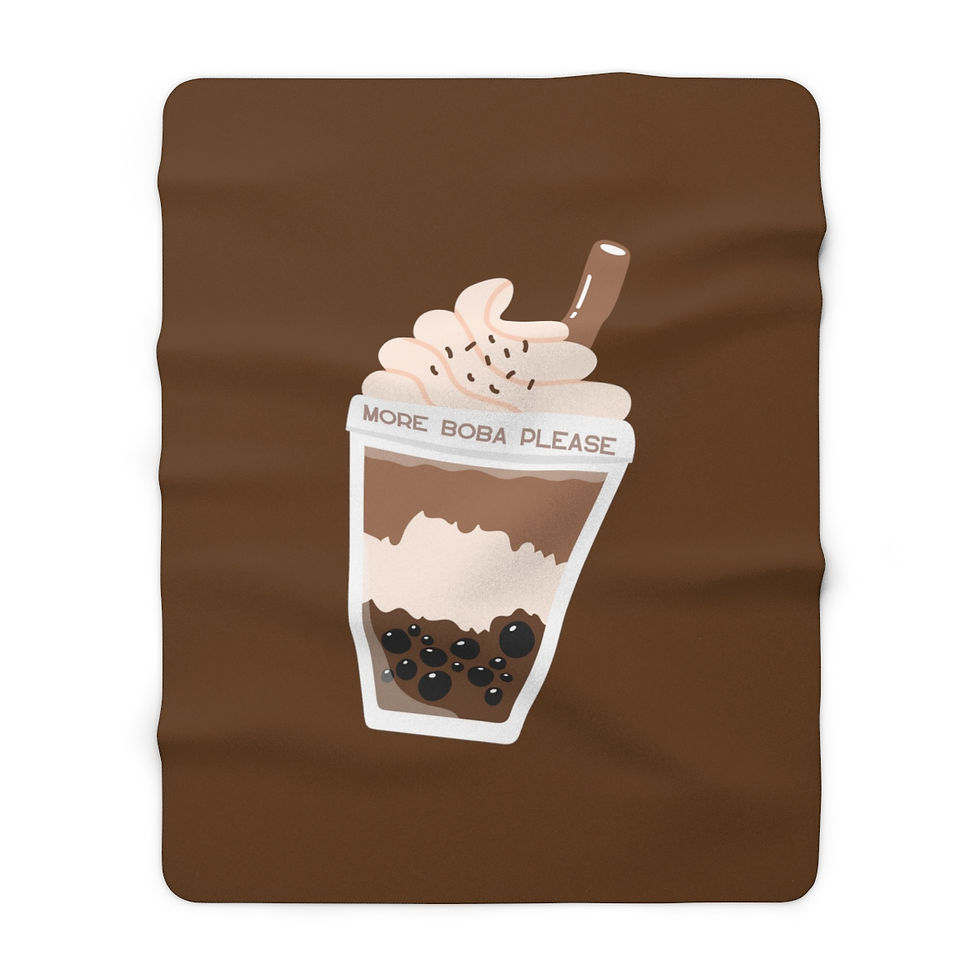 Thumbnail: Need More Boba: High Quality Cozy Fleece Blanket