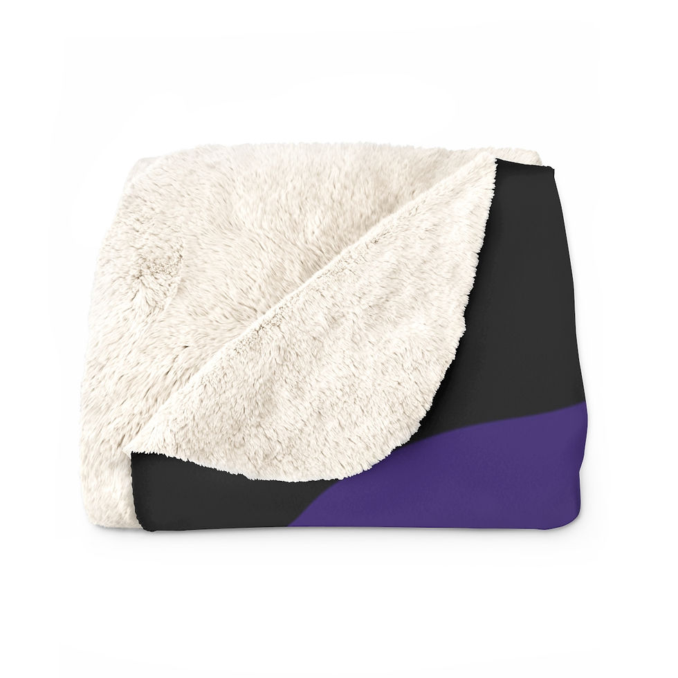 Thumbnail: Cowabunga Dude Purple Camo: High Quality Cozy Fleece Blanket