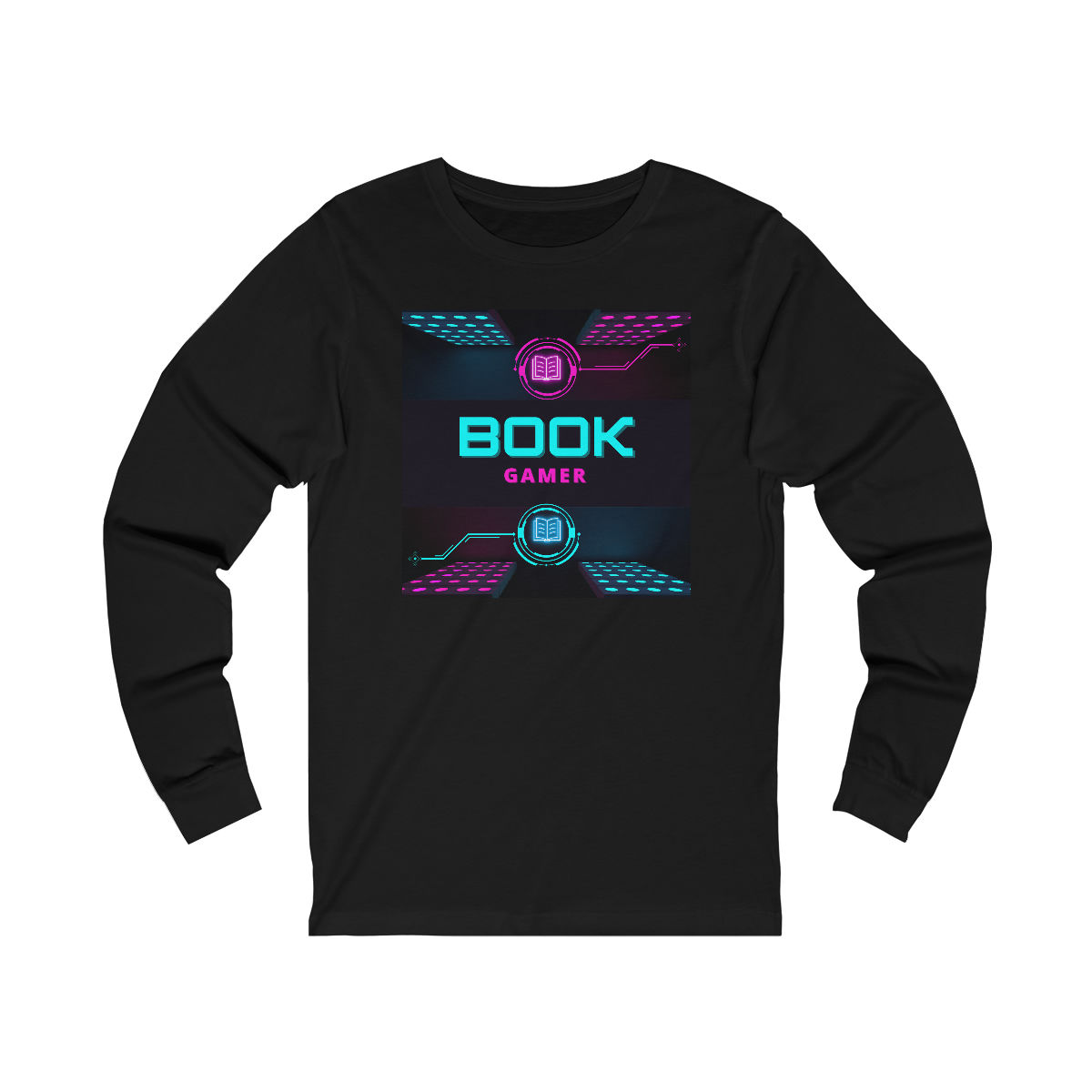 Book Gamer Pink and Blue Vortex: long sleeve tee