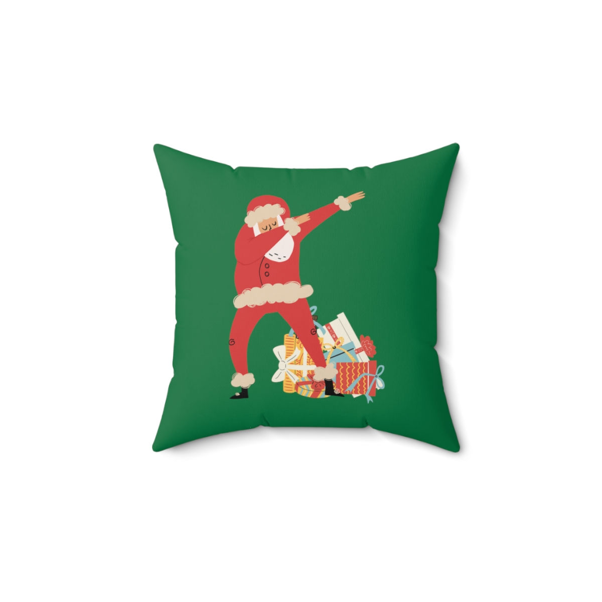 Dab Santa Presents / Christmas Design: Spun Polyester Square Pillow