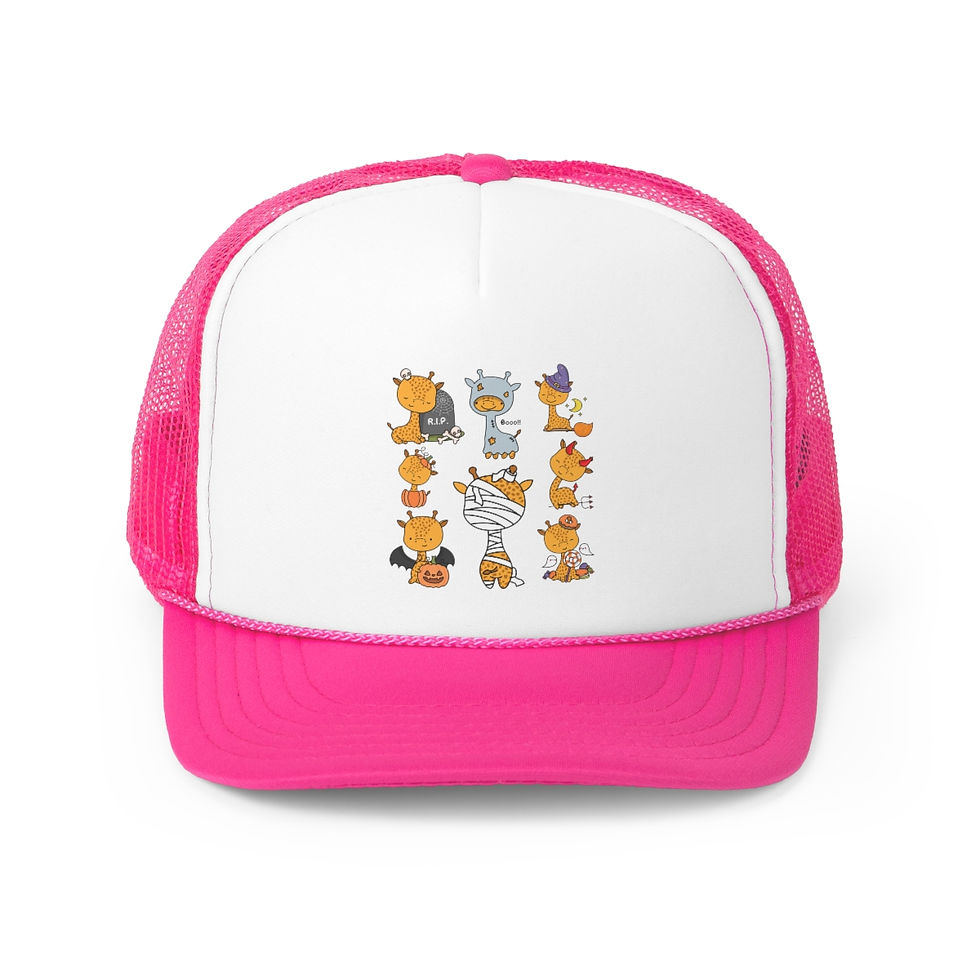 Thumbnail: Giraffe Halloween Party: Trucker Caps