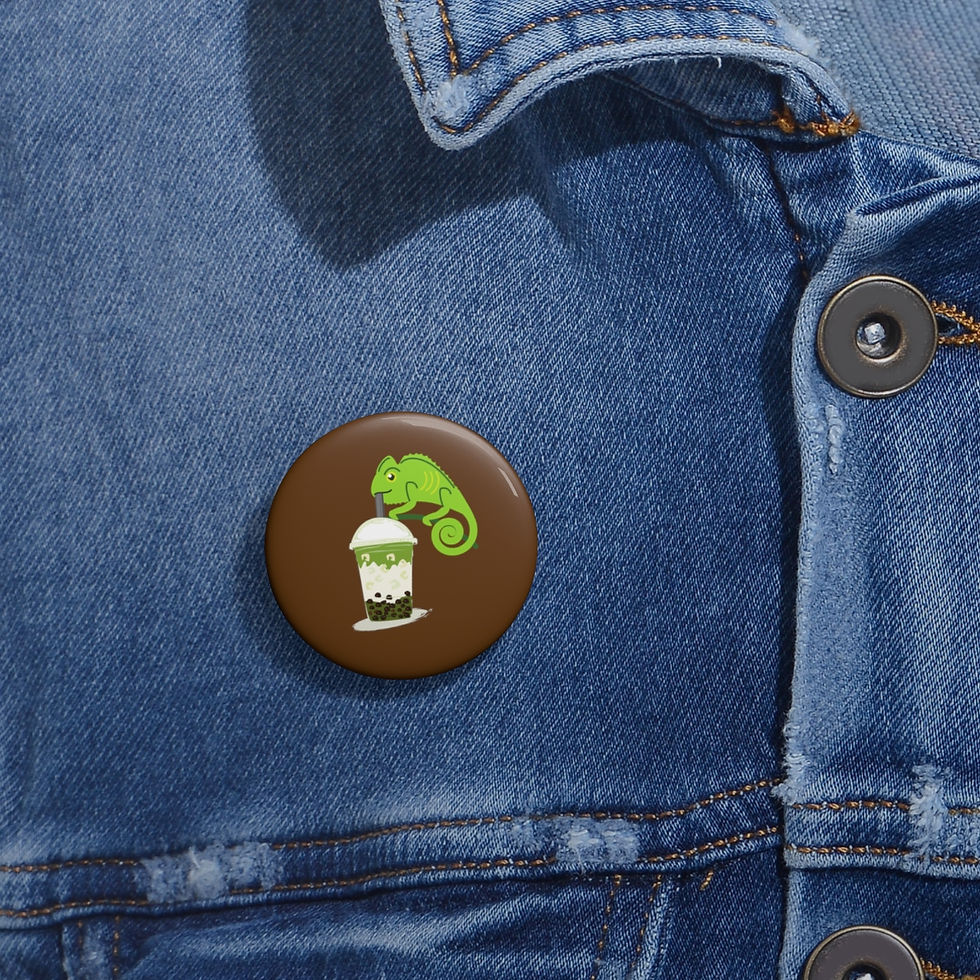 Thumbnail: Lizard Boba Custom Pin Buttons