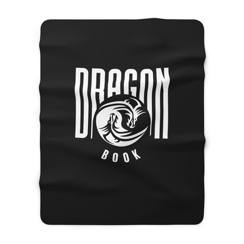 Thumbnail: Book Dragon Circle: High Quality Cozy Fleece Blanket