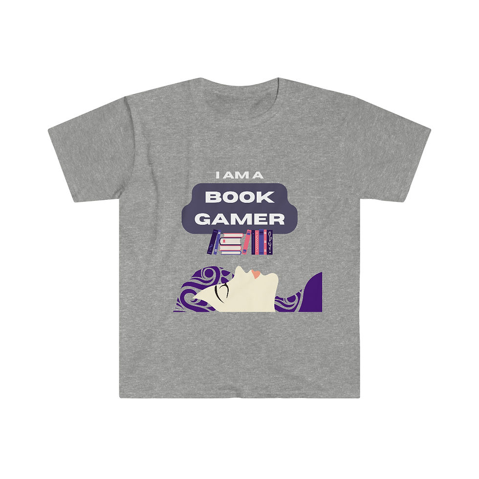 Thumbnail: I am a Book Gamer: Girl down: Unisex Softstyle T-Shirt