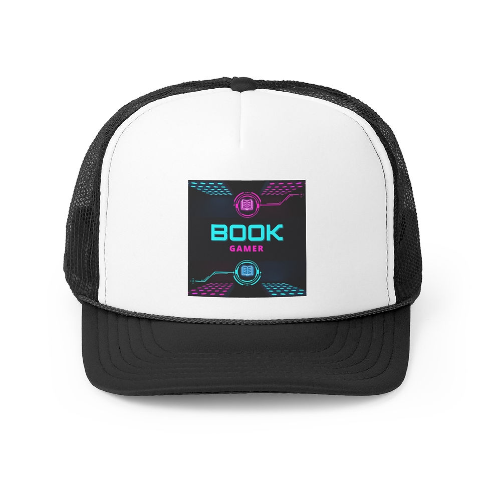 Thumbnail: Book Gamer Pink and Blue Vortex: Trucker Caps