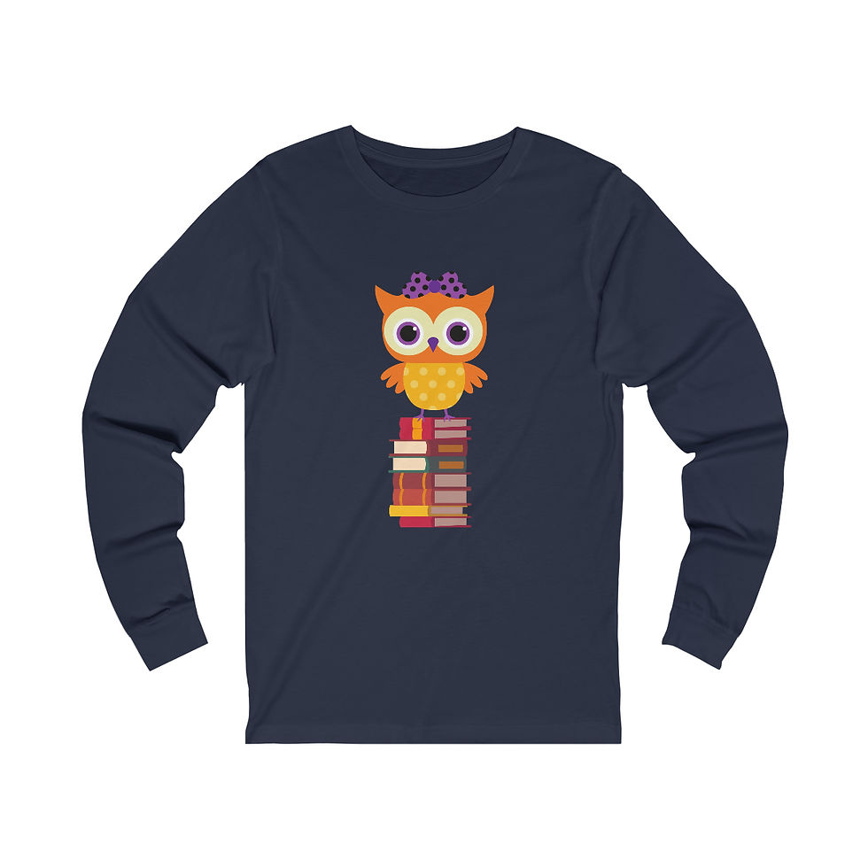 Thumbnail: Owl design #2: long sleeve tee