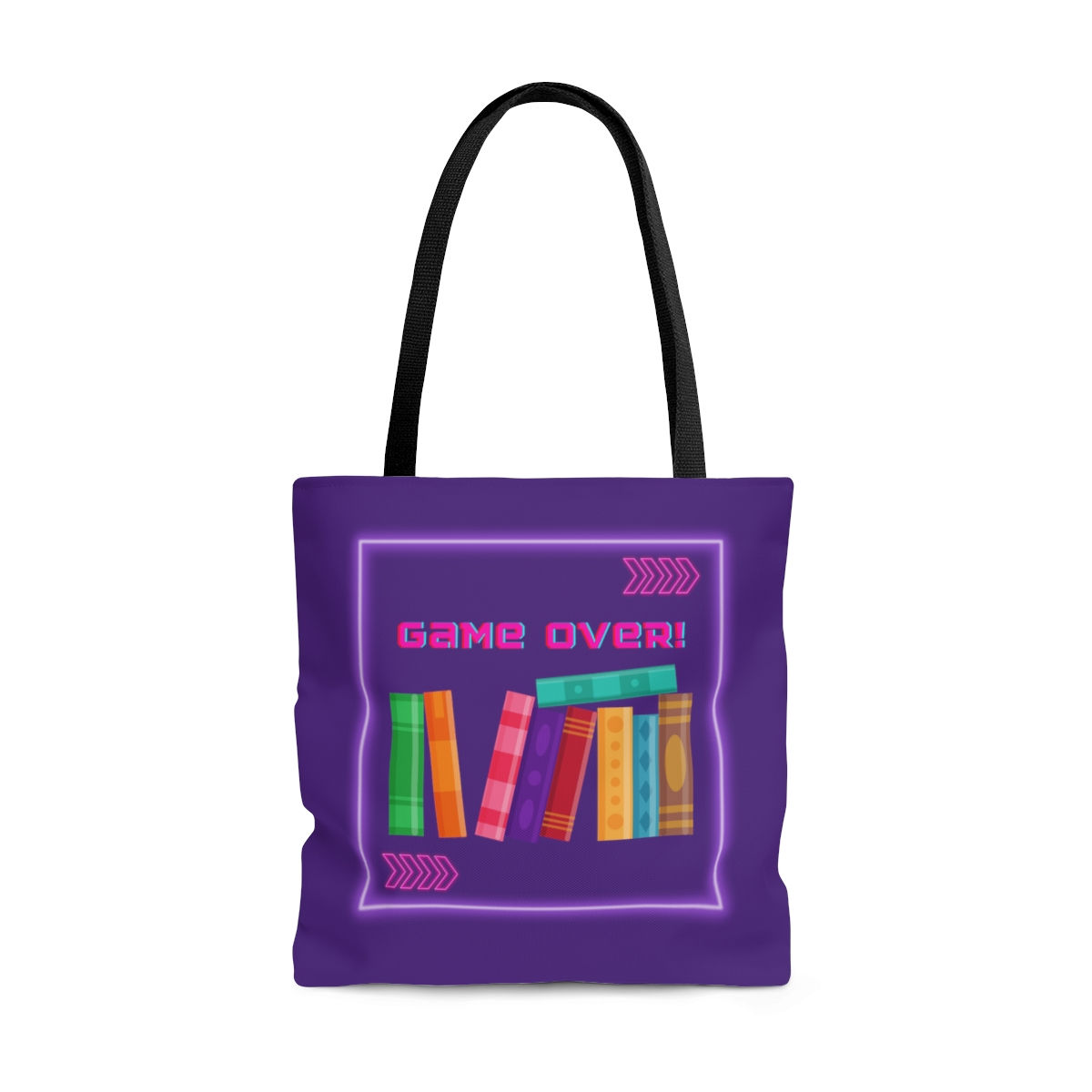 Game Over Book Stack: Tote Bag