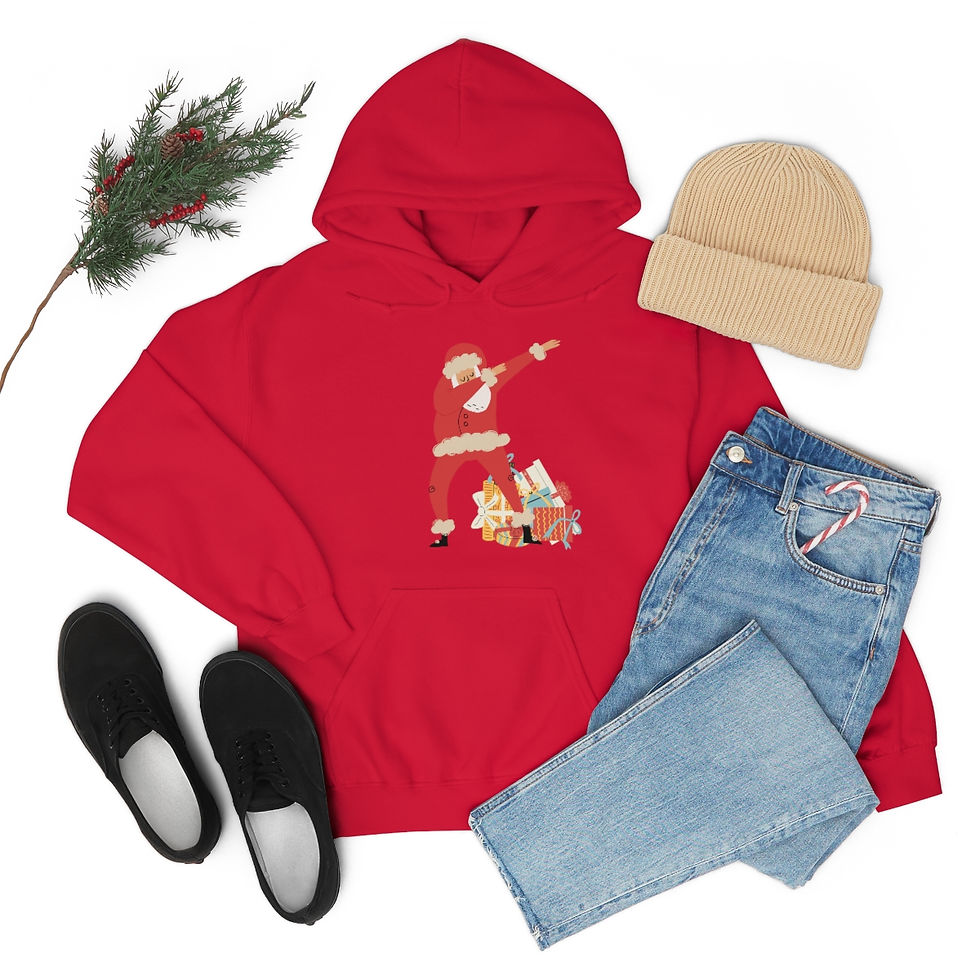 Thumbnail: Santa Dabbing to His Presents: Unisex Heavy Blend™ Hooded Sweatshirt
