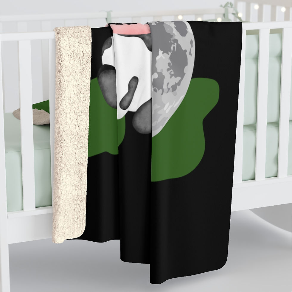 Thumbnail: Cow Jumping Over The Moon Green Camo: High Quality Cozy Fleece Blanket