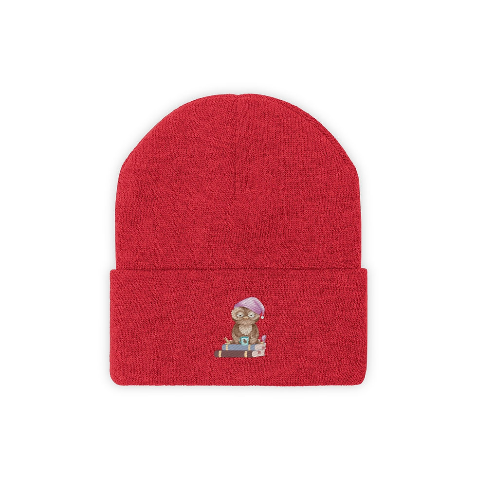 Thumbnail: Sleepy Owl Thumbs Up: Knit Beanie