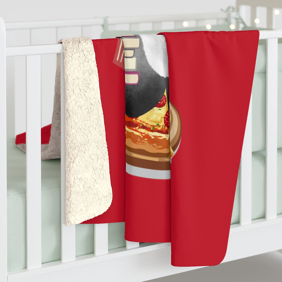 Thumbnail: Panda and Pizza: High Quality Cozy Fleece Blanket
