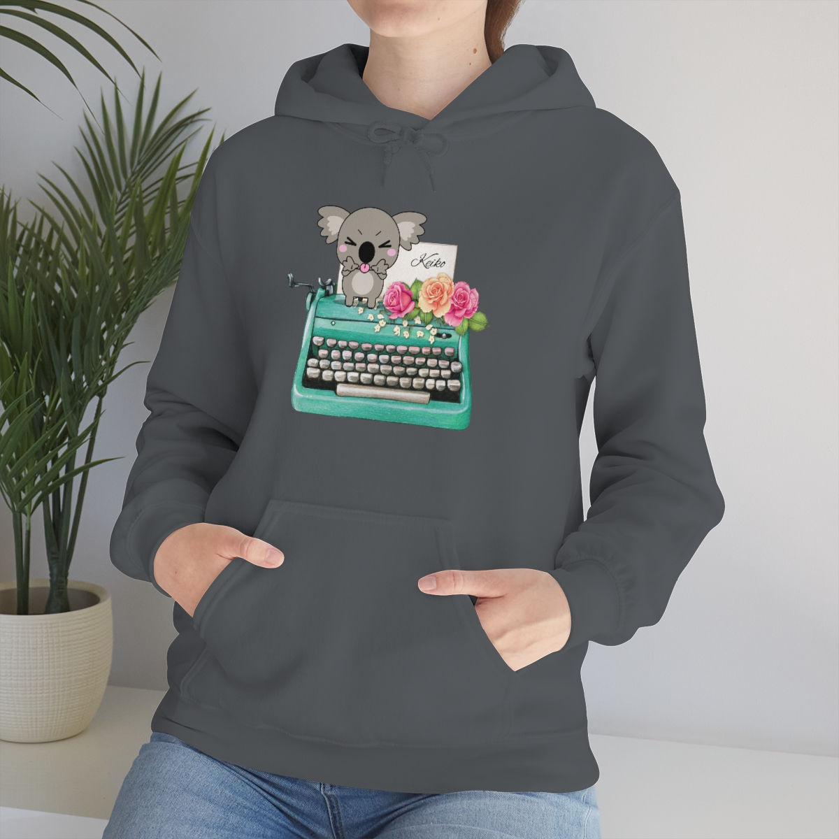 "Keiko" the Koala Bear Writing Buddy: Unisex Heavy Blend™ Hooded Sweatshirt