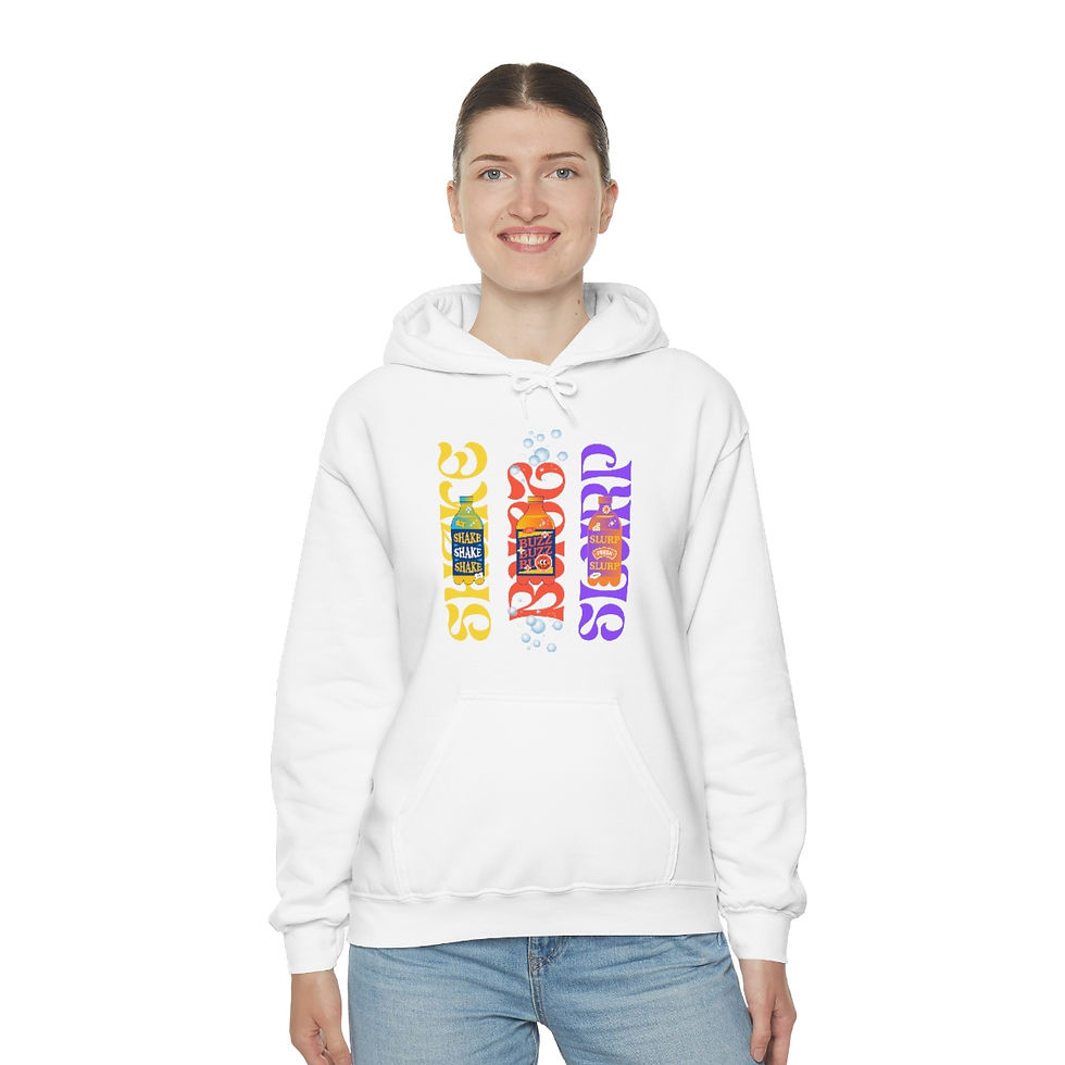 Thumbnail: Shake, Buzz, Slurp: Unisex Heavy Blend™ Hooded Sweatshirt
