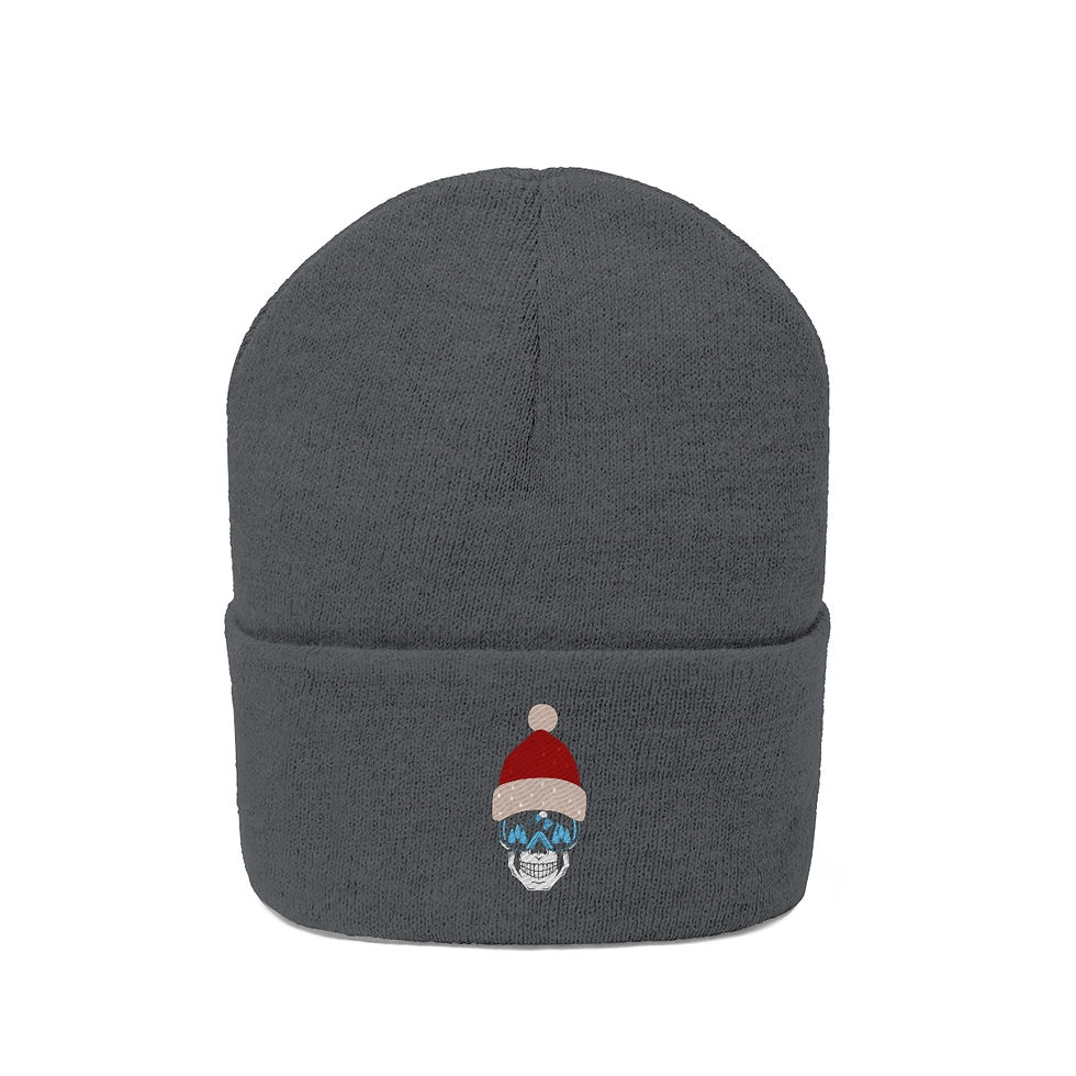 Thumbnail: Ski Skull With Multi-Colored Hat: Knit Beanie