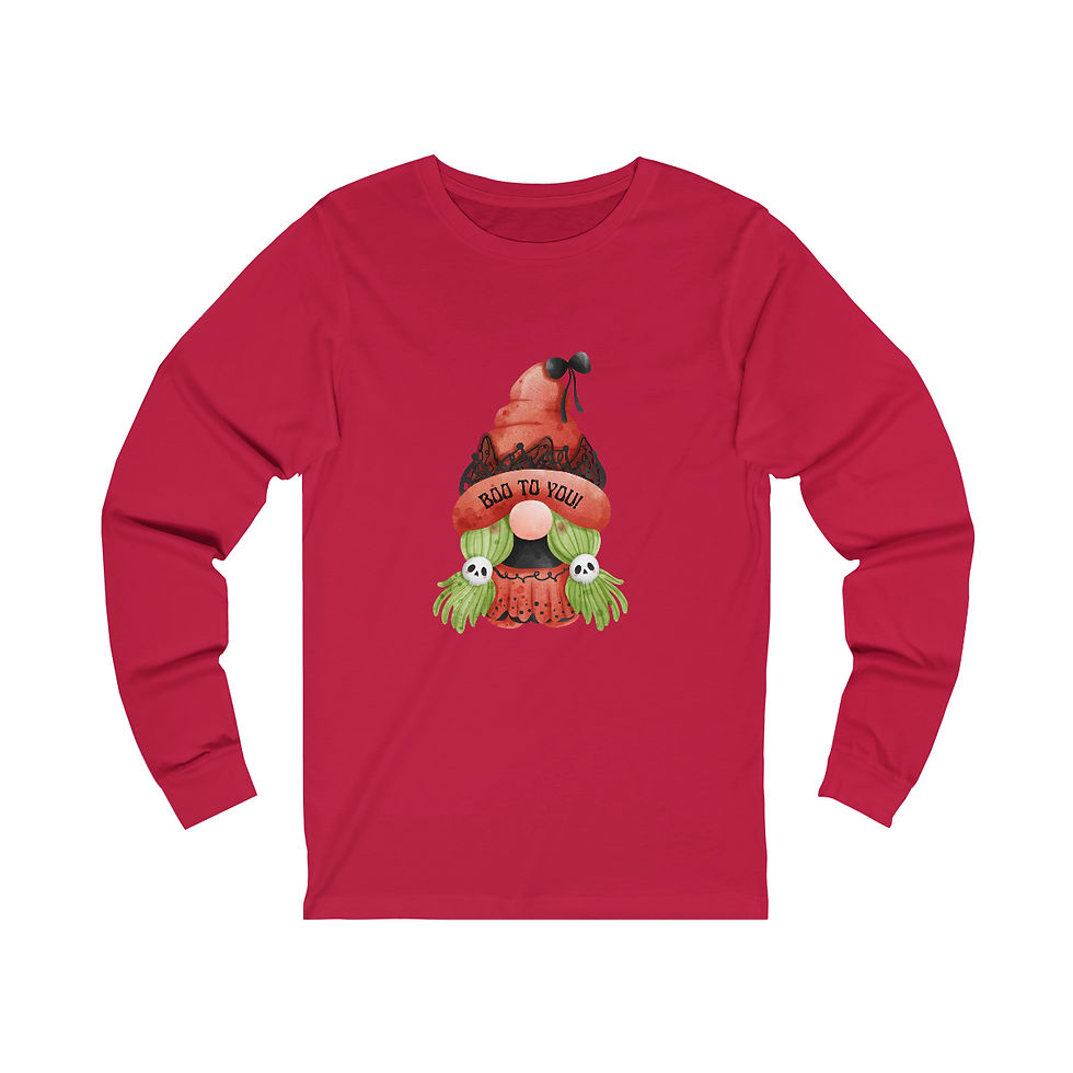 Thumbnail: Gnome: "Boo To You!" Unisex long sleeve tee.