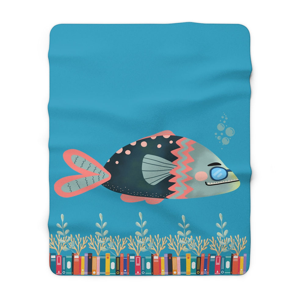 Thumbnail: Crazy Clown Fish #2: High Quality Cozy Fleece Blanket