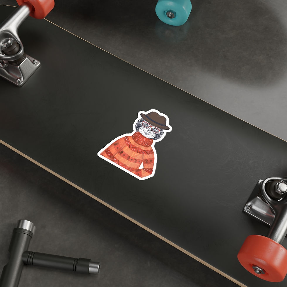 Thumbnail: Sloth in sweater Die-Cut Stickers
