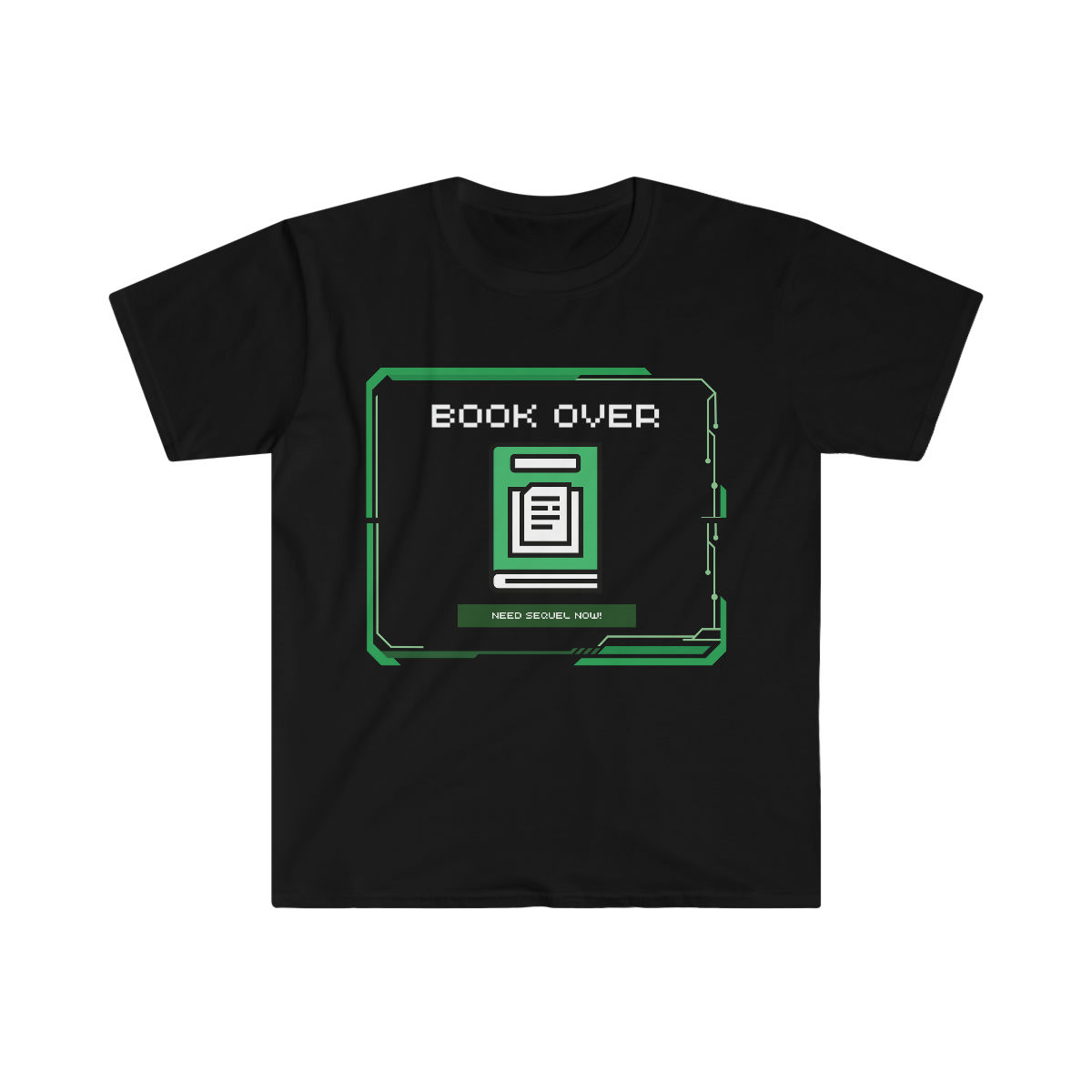 Book Over: Loading Sequel - Green Box: Unisex Softstyle T-Shirt