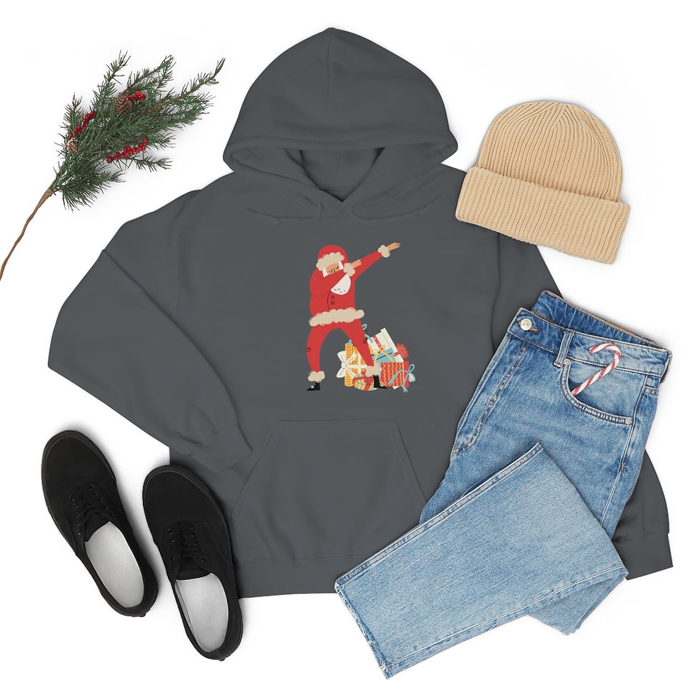 Thumbnail: Santa Dabbing to His Presents: Unisex Heavy Blend™ Hooded Sweatshirt