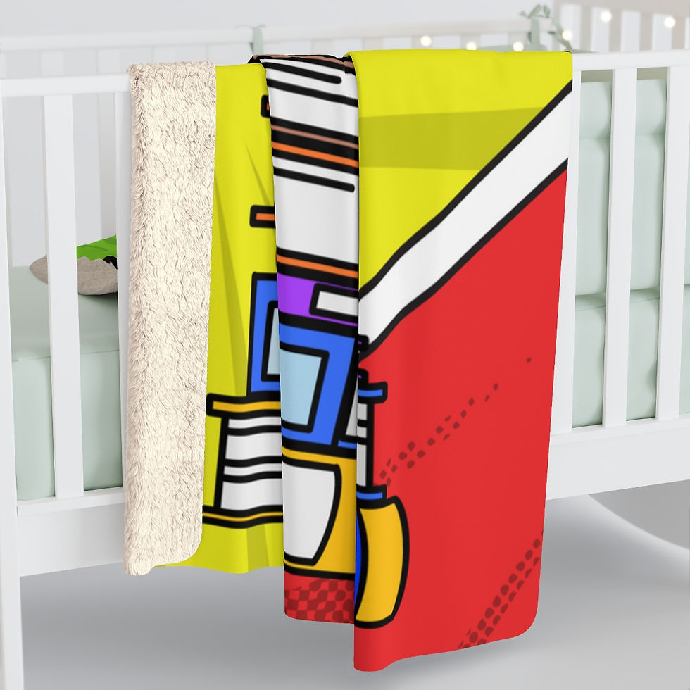 Thumbnail: Books are My Super Power: High Quality Cozy Fleece Blanket