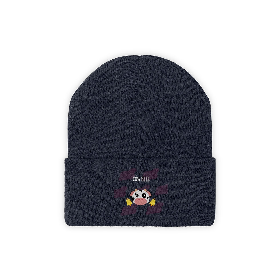 Thumbnail: Cow Bell Cow: Knit Beanie