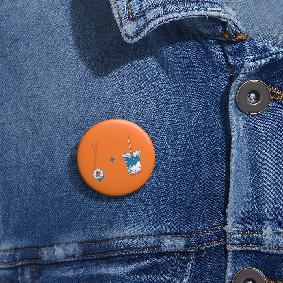 Thumbnail: Sushi and Boba: Custom Pin Buttons