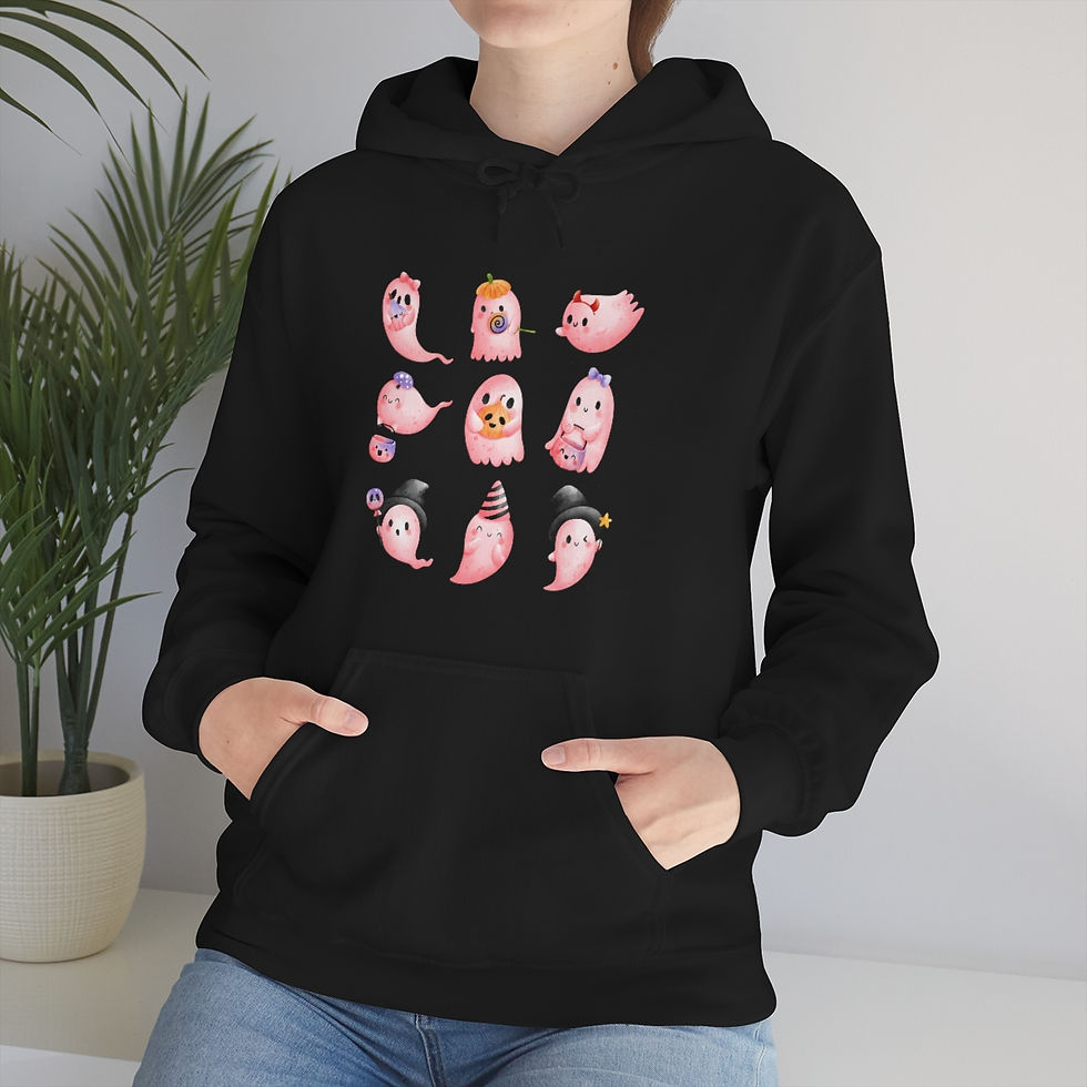 Thumbnail: Ghost Party for Halloween: Unisex Heavy Blend™ Hooded Sweatshirt