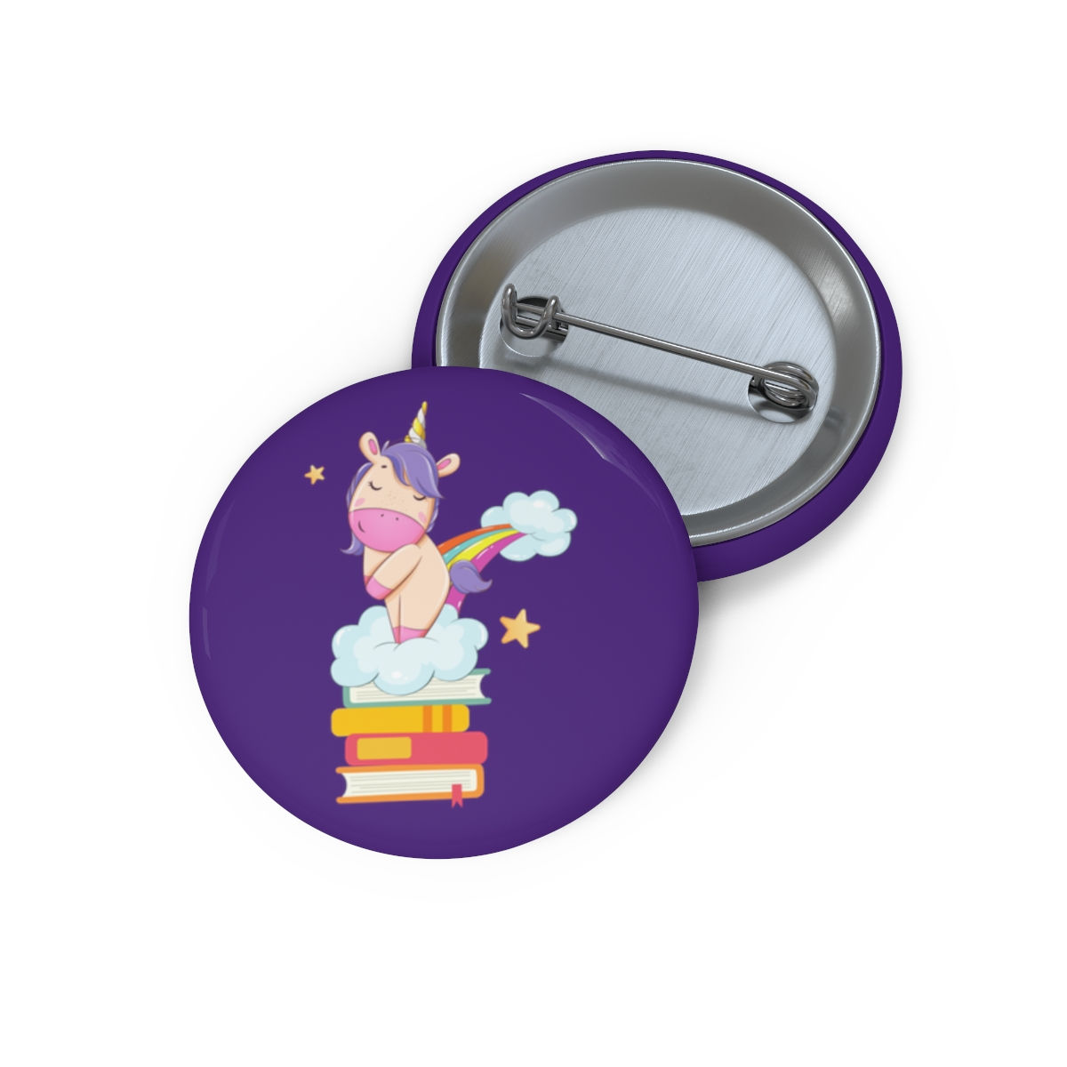 Unitoot on a bookstack! Pin Buttons