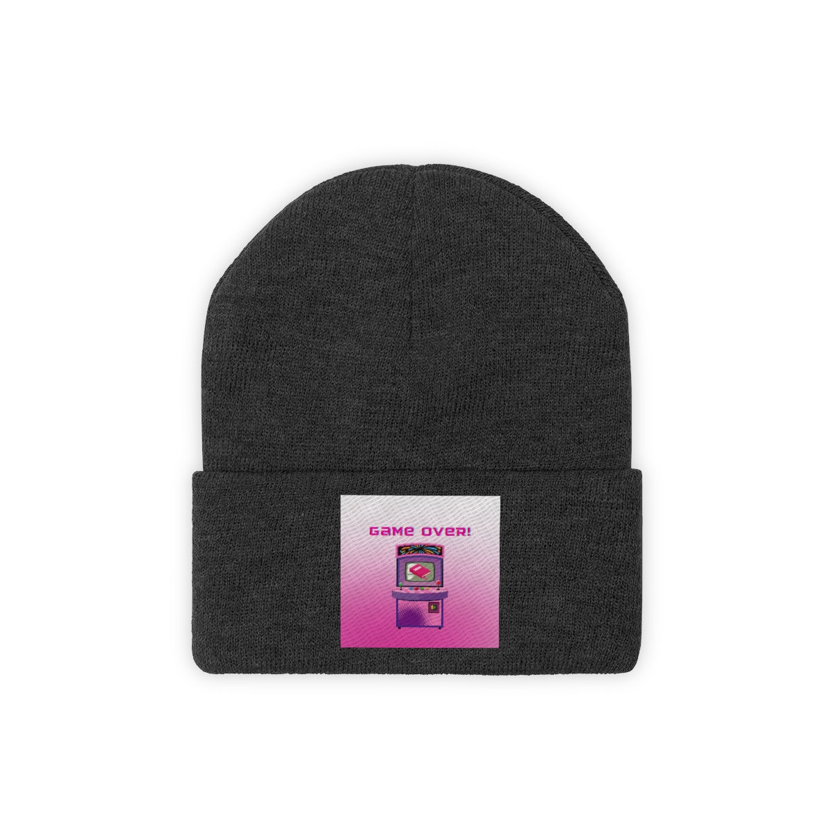 Pink Retro Machine Gradient: Knit Beanie