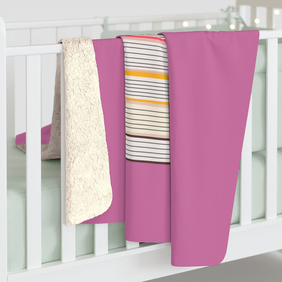 Thumbnail: Owl Design Pink and Grey: High Quality Cozy Fleece Blanket