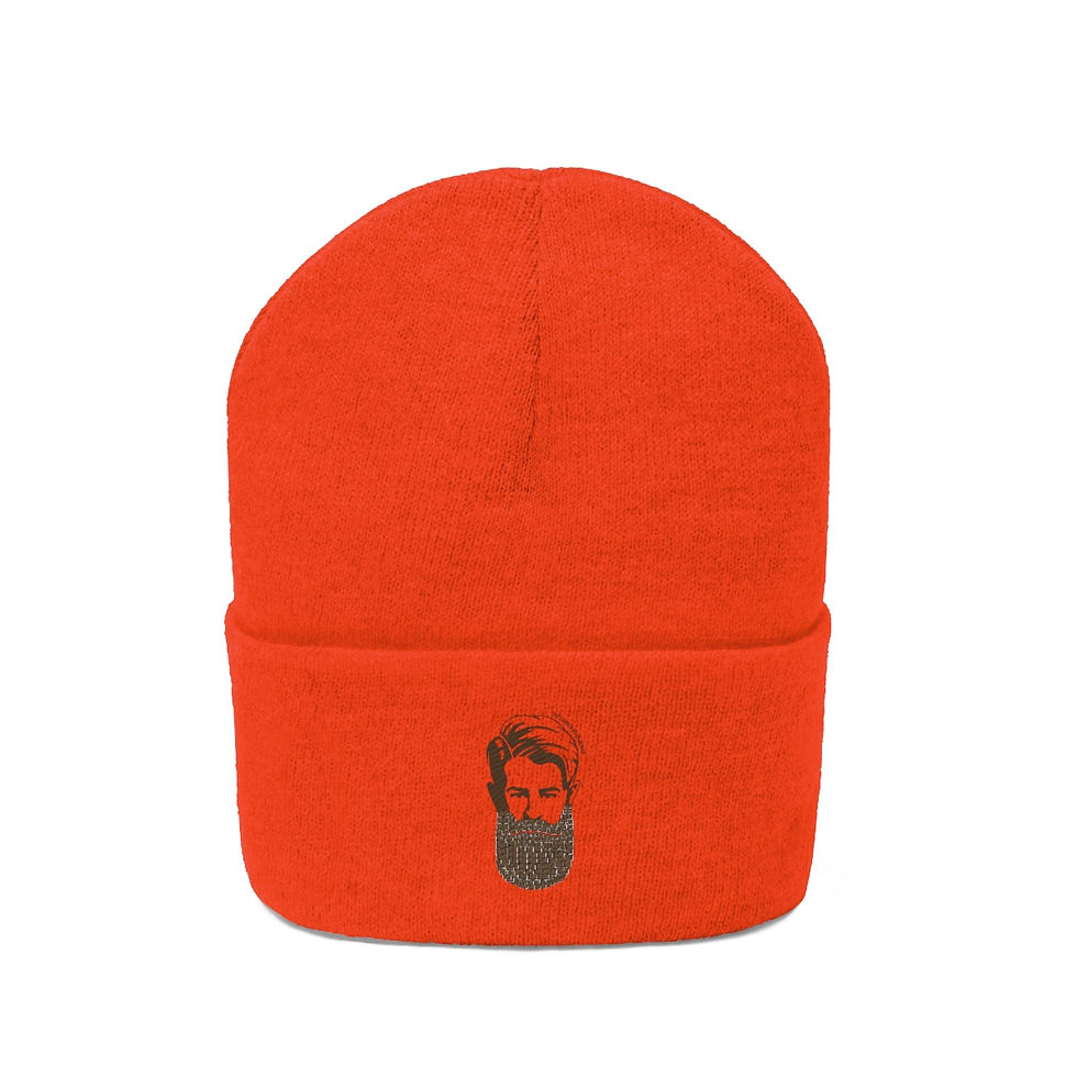 Thumbnail: Book Beard #2 Knit Beanie