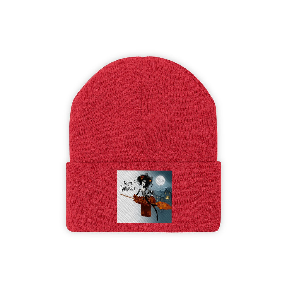 Thumbnail: Of Course I Can Drive A Stick /  With Background: Skelfy! Knit Beanie