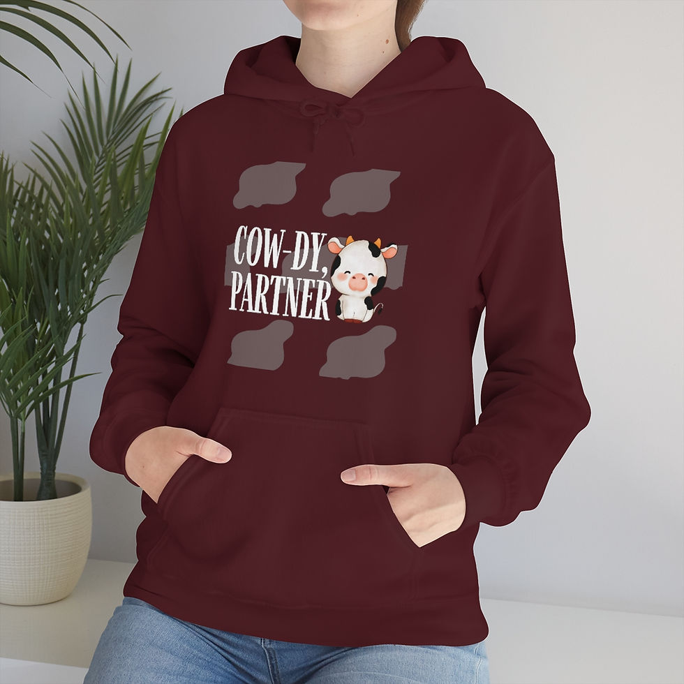Thumbnail: Cow-dy Partner:  Unisex Heavy Blend™ Hooded Sweatshirt