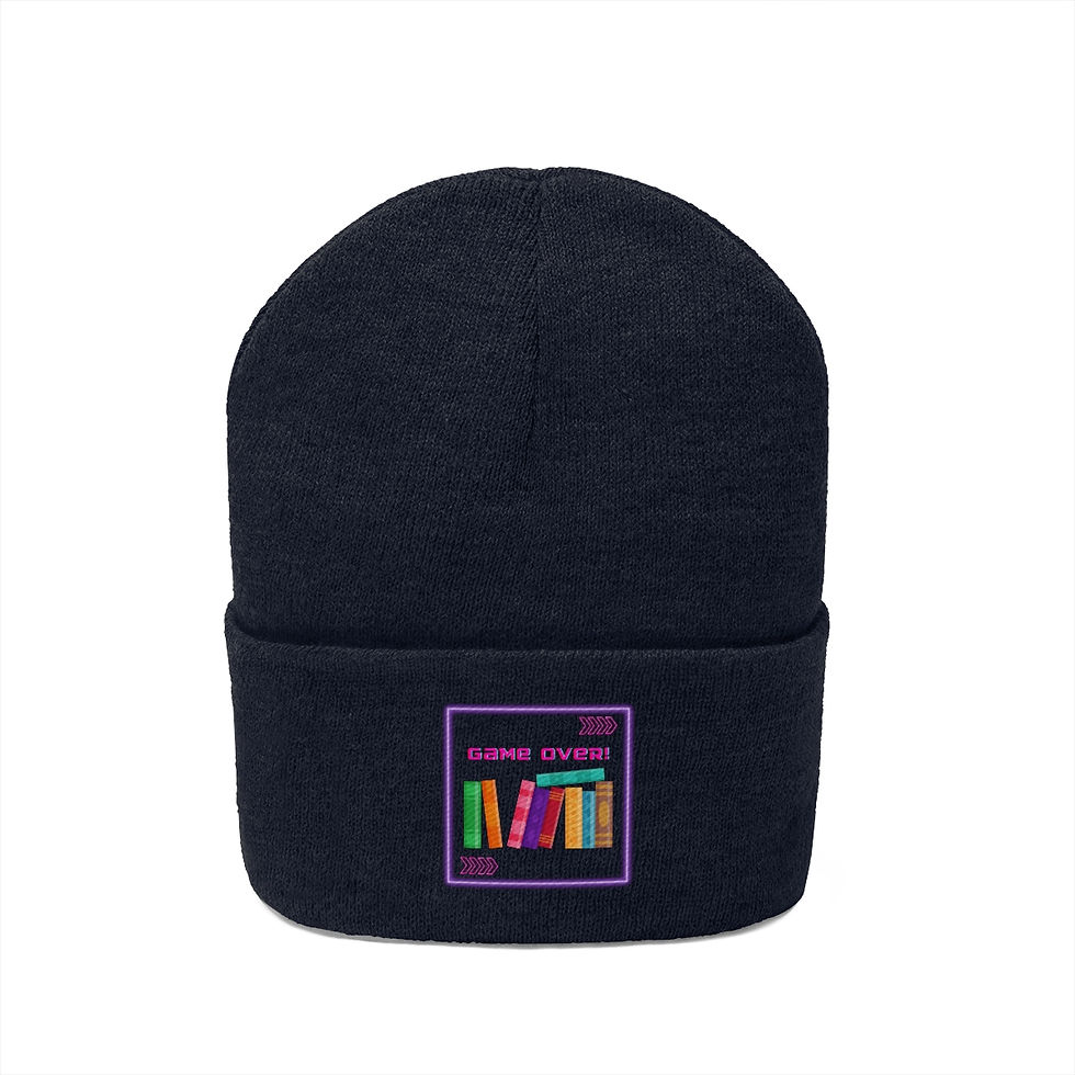 Thumbnail: Game Over Book Stack: Knit Beanie