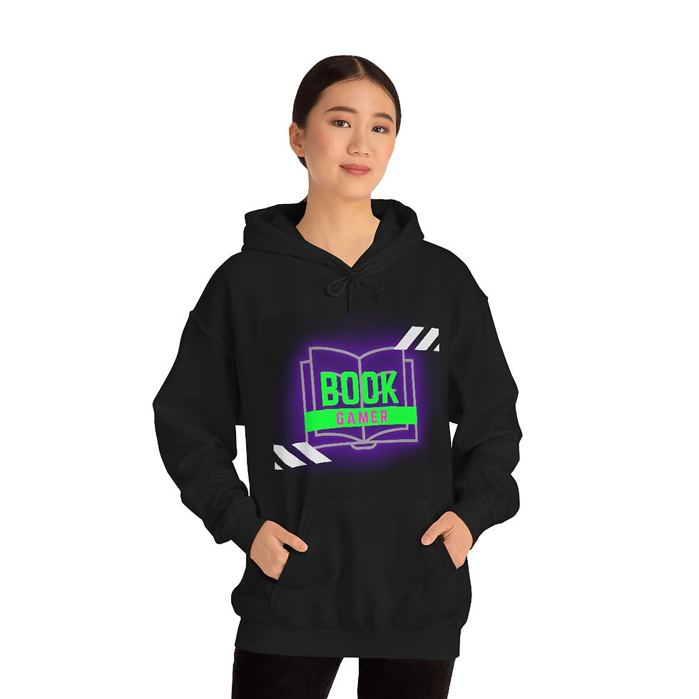 Thumbnail: Book Gamer Purple Book: Unisex Heavy Blend™ Hooded Sweatshirt
