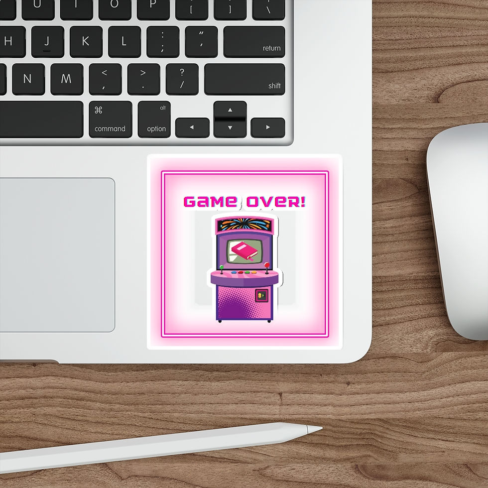 Thumbnail: Game Over Pink Gaming Machine: Die-Cut Stickers