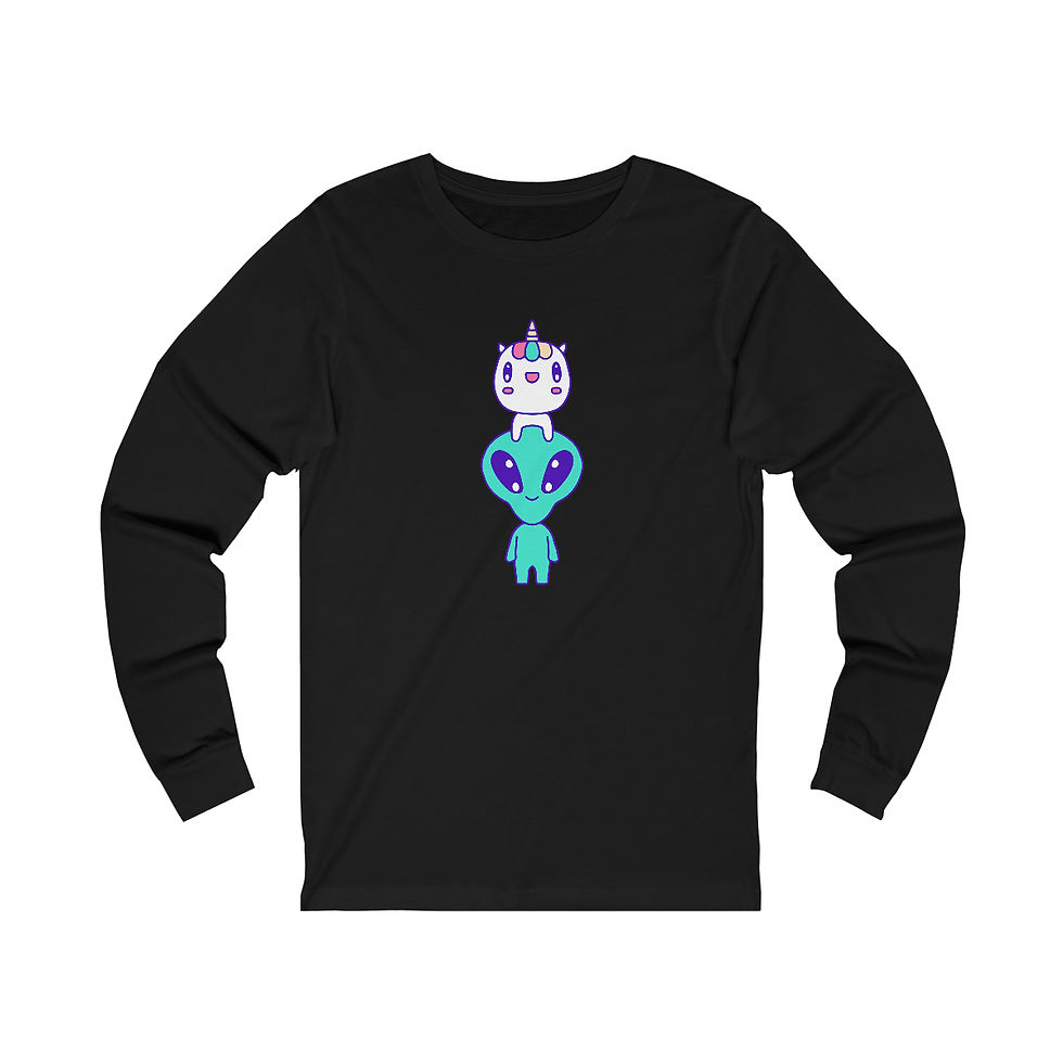Thumbnail: Unicorns and Aliens: long sleeve tee